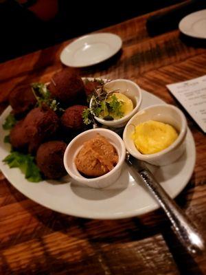 Blue corn hush puppies