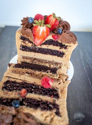 Double Chocolate Mousse Cake