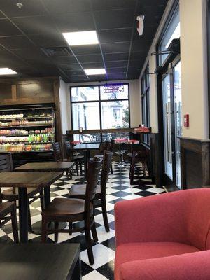 Good amount of seating in addition to the soda fountain / counter.