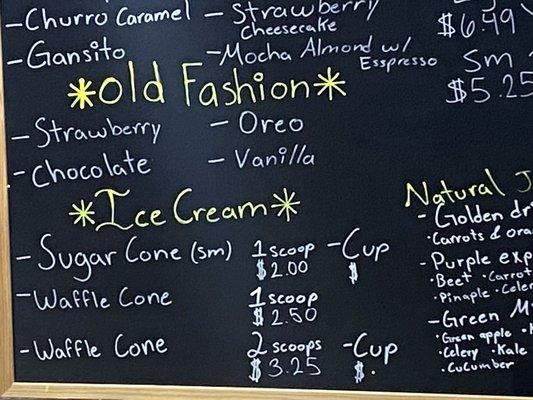 Ice cream 1 scoop clearly says $2. They will charge you $3 and say "the lady hasn't changed it on the menu board yet".