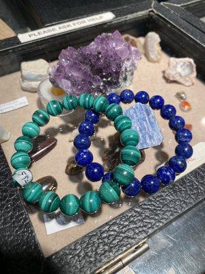 Lapis, Amethyst, Malachite