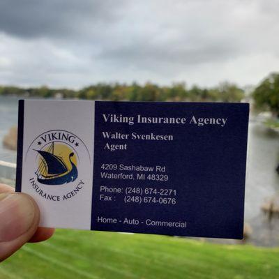 Viking Insurance Business Card