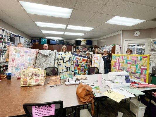 Jelly Roll Club finished quilts