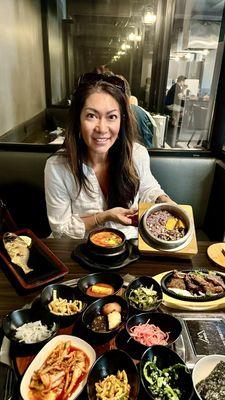 Plenty of banchan with my kalbi lunch set!