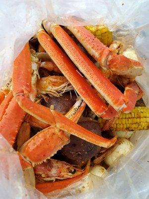 Snow crab, shrimp, clams