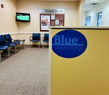 BLUE (one of several) waiting areas