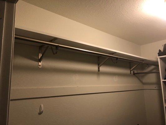 New installed closet space