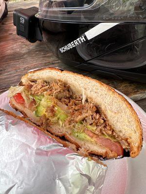 Torta with carnita meat.