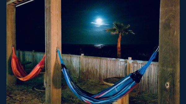 Want the best night views? Come hang in our hammocks with a cocktail!