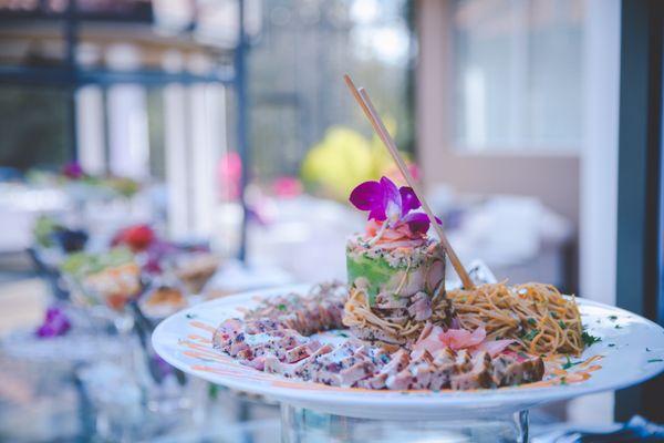 Tuna Tower with Asian Slaw (Catering)