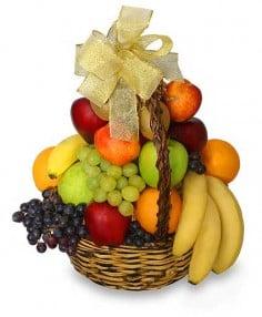 Classic Fruit Basket - All the fruits pictured make a nice gift for sympathy, housewarming, or college student.