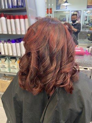 Red OMBRE highlights