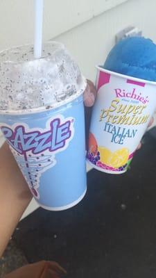 Oreo razzle and blue raspberry slush