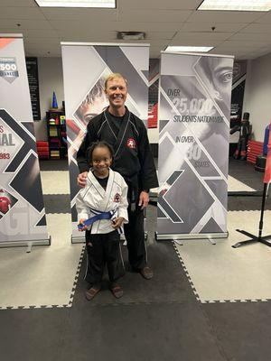 She's a blue belt now!!!!!