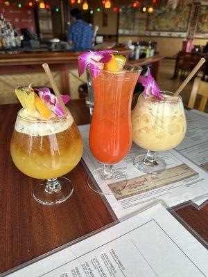 Royal Hawaiian Mai Tai, Hurricane, Painkiller