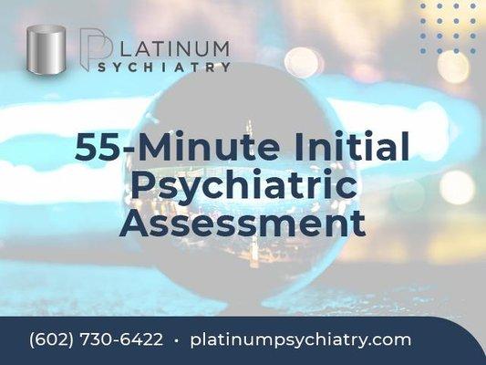 Platinum Psychiatry offers 55 minute initial virtual psychiatric assessment for anxiety, depression, adhd, bipolar, ptsd, pre...