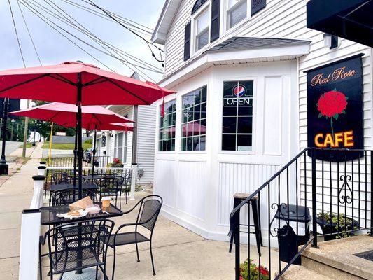 Frontage and patio seating