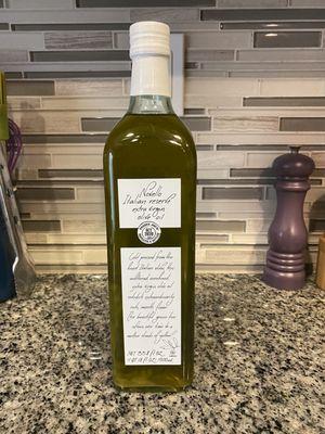 Bright beautiful olive oil!! I got 2 because special things always seem to disappear from here too fast Lol!