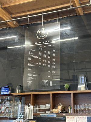 Coffee menu