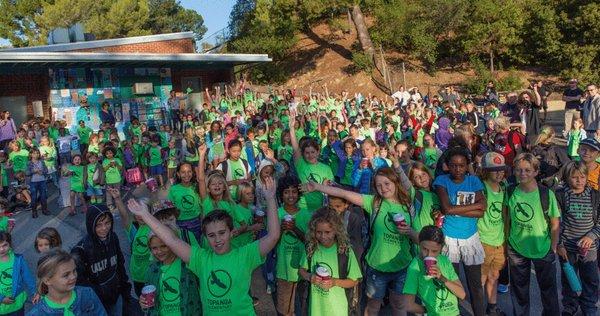 Topanga Elementary Charter School students - school spirit - photo by Laura Menz