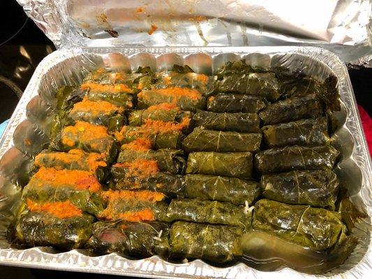 Greek Easter Dolmades (stuffed grape leaves)