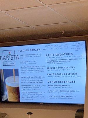 Drink menu