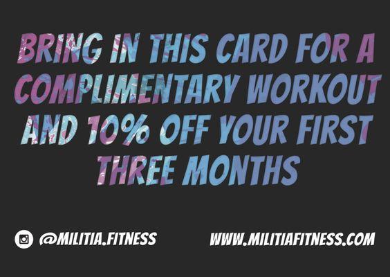 Mention this card when you book your appointment!