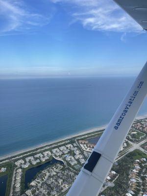 Scenic views seen just minutes after takeoff!