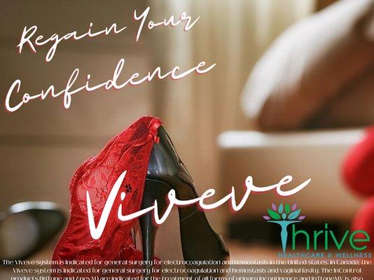 Dump the pads. Get Viveve for female urinary incontinence.