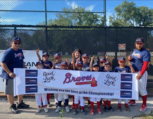 Thank you Tampico Press for going over the top on the banner. The kids won the championship and enjoyed going thru the breakaway banner.