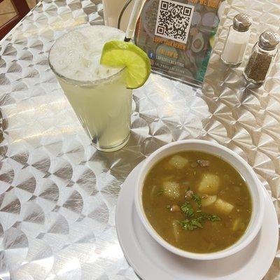 Lemonade and a lentil soup