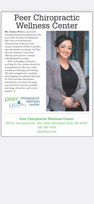 As seen in Hour Detroit Magazine, Multi-year Award Winning Top Doc for excellence in optimal health.