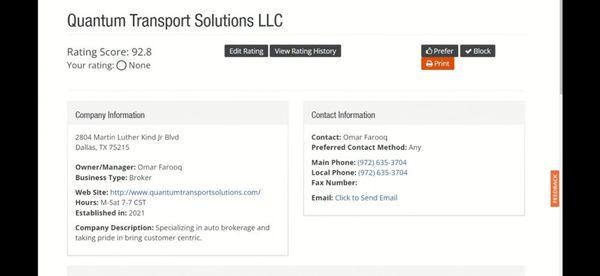 company info fake number  low review young company