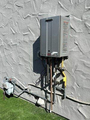 Tankless water heater install