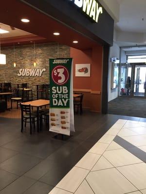 Subway front area by Woodfield mall enterance # 1