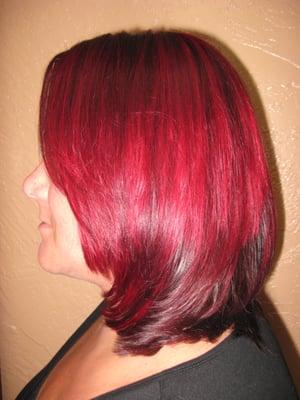 Cut, color, and style by Emily