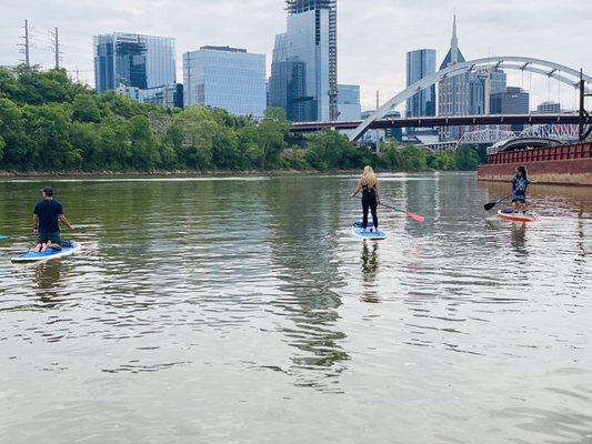 Paddling on the river