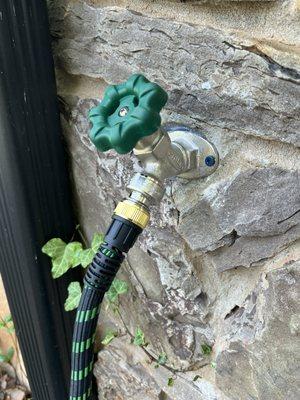 New outside spigot