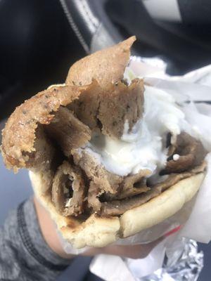 After the first bite of the Gyro Sandwich