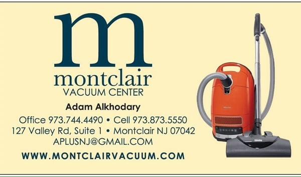 Montclair vacuum business card