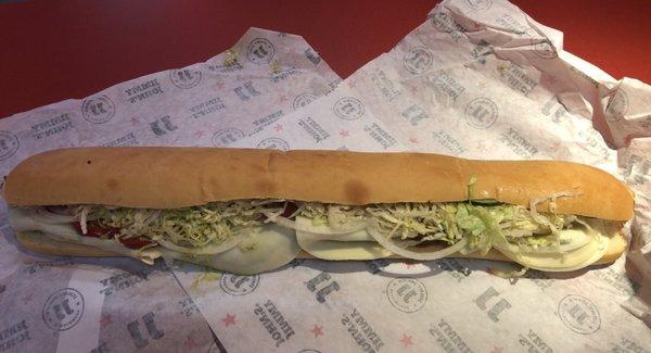 Giant (16") veggie. Double provolone with all the veggies.