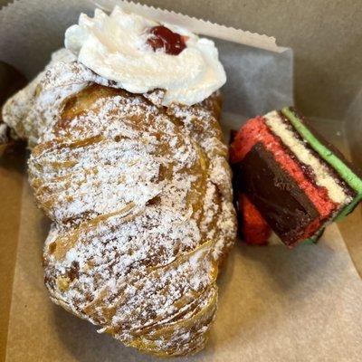 lobster tail & rainbow cookies