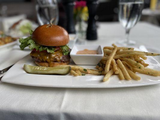 Chophouse Prime Beef Burger with French Fries