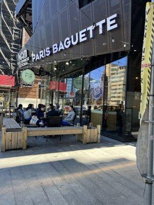 Exterior and outside seating area (plentiful indoor seating as well)