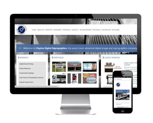 Clayton Digital Desktop and Mobile Website Design.