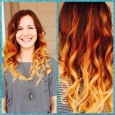 Copper Ombre! Hair by Becky Coy