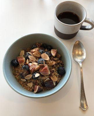 Yogurt Granola bowl and Americano