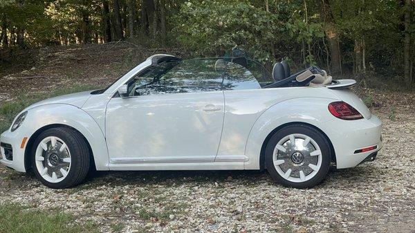 2019 Convertible VW bought from Dario Hernandez. Went from Bakersfield, CA to Ozark, Missouri on a car carrier with no problems.