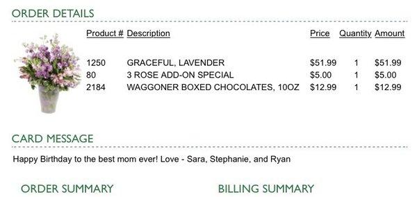 Shows proof of my order. Not a random person making up a complaint. Royer's is a scam.