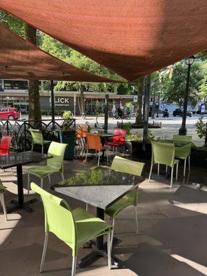 Plenty of shaded patio seating